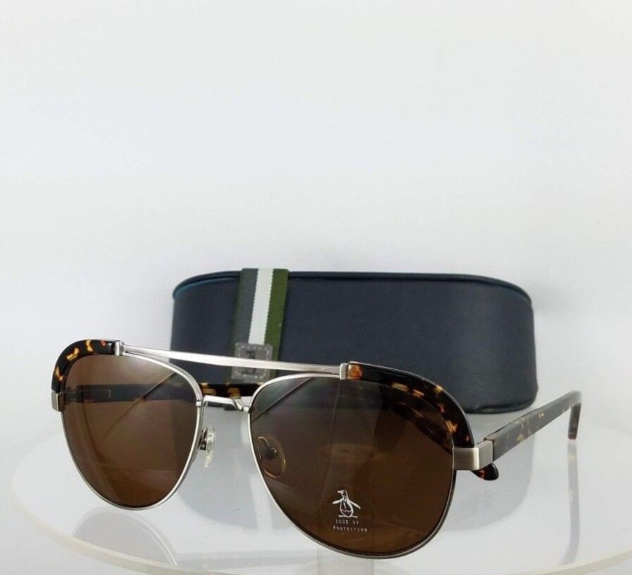 Brand New Authentic Penguin Sunglasses The Martin 55mm Tortoise Grey Frame - $69.29