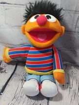 Sesame Street Ernie Plush Doll Gund 75365 PBS Kids Toy 11&quot; 2002 Hard Eyes Bean - £9.34 GBP