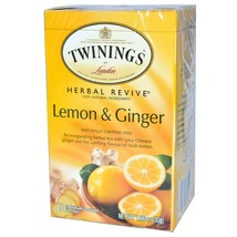TWININGS HERBAL TEA LEMON &amp; GINGER 20 Tea Bags - £4.63 GBP