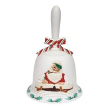 Vtg Norman Rockwell 1982 Christmas Bell Porcelain Santa Claus Checking His List - £9.54 GBP