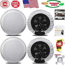 Protective Tire Covers 4 Pack - Waterproof Silver for 30-32 Inch RV &amp; SU... - $1,032.17 MXN