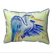Betsy Drake Teal Blue Heron Extra Large 20 X 24 Indoor Outdoor Pillow - £55.31 GBP