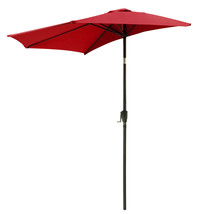 10Ft Half Outdoor Patio Umbrella With Crank Tilt Wall Door Window Pool B... - $111.99