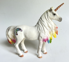 UNICORN Horse with Rainbow Mane 5&quot; Fantasy Figure Pegasus- 2015 Schleich Bayala - £7.91 GBP