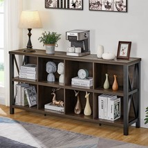 Fatorri 8 Cube Storage Organizer Bookshelf, Rustic Wood Cubby, 62 Inch). - £234.25 GBP