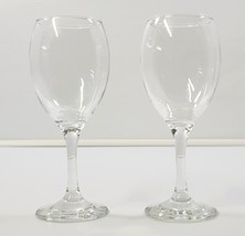 M) Pair of 2 Pedestal Wine Drinking Glasses 7-1/2&quot; High - £9.48 GBP