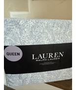 Ralph Lauren Blue White Paisley Floral Queen Sheet Set 4 ~New - $137.18 CAD