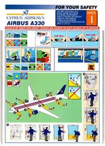 Cyprus Airways | A330 | Safety Card - £3.93 GBP