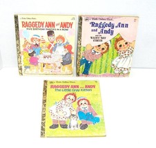 Lot of 3 Raggedy Ann and Andy Little Golden Books Rainy Day Circus - £11.56 GBP