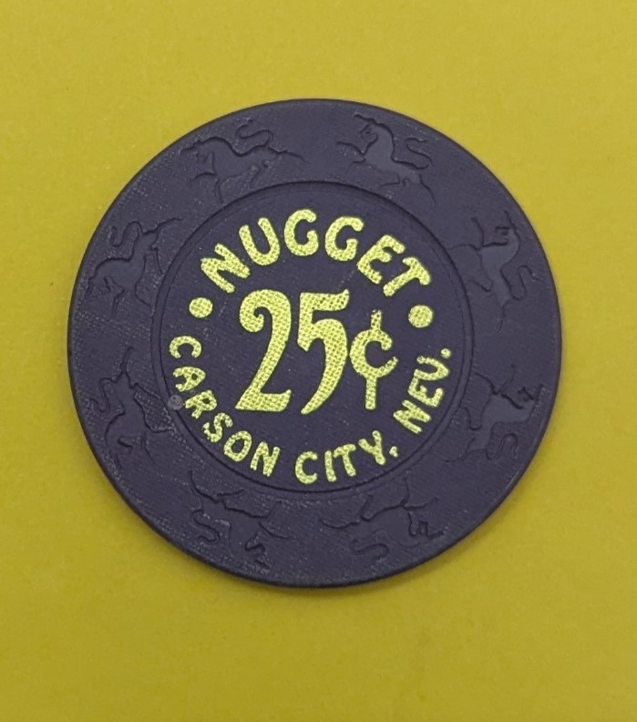 Nugget Carson City, Nevada  $0.25 Casino Chip - $2.95
