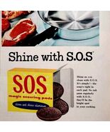 1956 SOS Magic Scouring Pads Advertisement Vintage Cleaning Supply DWPP24 - $19.99