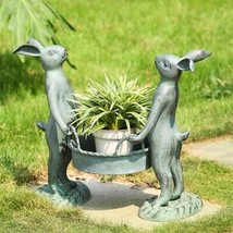 15.50 x 18 x 8.50 in. Bunny Gardeners Pot Holder - £169.74 GBP