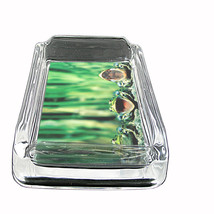 Frog Glass Ashtray D2 4&quot;x3&quot; Amphibian Colorful Poison Toads Rainforest Smoke - £38.68 GBP