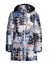 Simply Art Dolcezza: Papers In Color Abstract Art Long Puffer Coat - £196.73 GBP