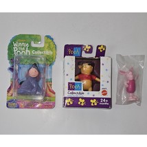 3 Disney Winnie the Pooh Figures Toy Lot Eeyore Piglet Cake Topper NOS - $19.75