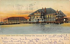 Syracuse Ny ~ Yacht Club House-Onandaga LAKE-1900s Twilight Photographer Phot... - £7.09 GBP
