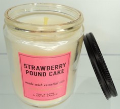 White Barn 7 oz Scented Candle - Strawberry Pound Cake - New - £9.30 GBP