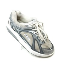Fila Sculpt N Tone Lace Up Leather Walking Sport Shoe Athletic Women Silver 7.5M - £14.59 GBP