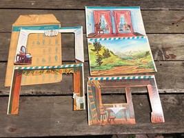 Vintage Remco Showboat Theater HEIDI Stage Scenes w Envelope - $9.90