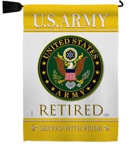 Us Army Retired Garden Flag Set 13 X18.5 Double-Sided House Banner - £24.27 GBP