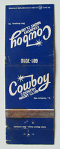 Cowboy Country Night Club - San Antonio, Texas 20 Strike Matchbook Cover TX - £1.17 GBP