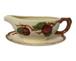 Vintage Franciscan Apple Gravy Boat Attached Underplate USA Farm House C... - $13.10