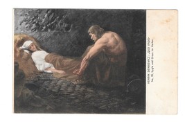 Quo Vadis Lygia and Ursus in Dungeon Prison Sienkiewicz Poland Art Postcard - £7.03 GBP