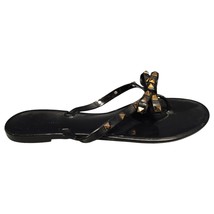 Palms Pre Loved Summer Rockstud Bow FlipFlop Sandals Womens Size 10 Blac... - £21.39 GBP