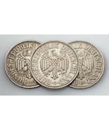 Plein De 3 1950 Allemagne 1 Mark Pièces En XF État Km #110 - $44.06