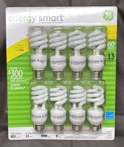 GE 13-Watt Energy Smart Fluorescent Spiral Light Bulbs 8 Pack 60 Watt 31064 - £29.34 GBP