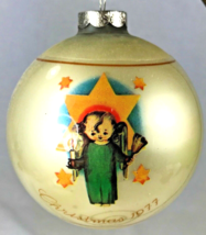 Hummel Hallmark Glass Ornament Light of Christmas Herald Angel in Box Lt... - $10.69
