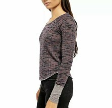 MEDIUM Free People Womens Spaced Out Scoop Neck Knit Top Purple Night Combo BNWT - £15.71 GBP