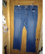 Arizona Denim Jeans Repreve Womens Size 19 Wide Leg Blue Medium Wash 38x30 - £9.52 GBP