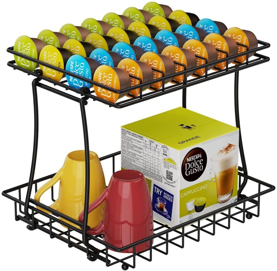 Primary image for 2 Tier Coffee Pod Holders, Coffee Storage Holder for Counter 28 Pod Pack Capsule