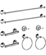 Bathroom Hardware Set Chrome Adjustable Expandable Bath Towel Bars Bathr... - £83.74 GBP