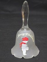 Vintage WESTMORELAND 5.25&quot; Glass Bell Hand Painted DRUMMER BOY ON SATIN ... - $12.92