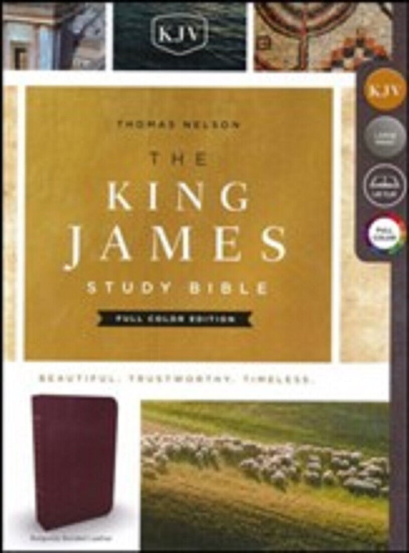 Primary image for KJV Study Bible Full-Color Edition, Genuine Leather, Black