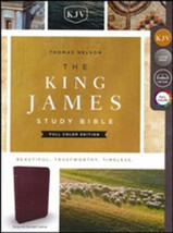 KJV Study Bible Full-Color Edition, Genuine Leather, Black - £117.33 GBP