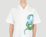 Marni Men&#39;s Piton Poplin Snake Print Bowling Shirt in White- EU 48 US Me... - £236.23 GBP