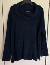 Womens Plus 2X Jones New York Blue Cowl Neck Knit Sweater - $28.71