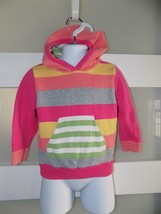 Hanna Andersson Multi-Colored Striped Knit Hooded Sweater Size 80 Girl&#39;s... - $20.44