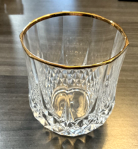 Cristal D&#39;Arques-Durand Longchamp Gold Double Old Fashioned Glass - £28.80 GBP