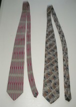 Lot of 2 Mens Silk Neck Ties - Geoffrey Beene, Aldo Gianni - $2.98