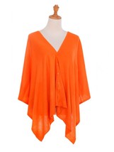Orange Scarf, Shawl, Shrug -Creative Button Up Style -Casual or Evening ... - £19.23 GBP