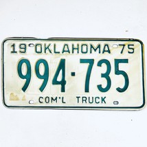 1975 United States Oklahoma Commercial Truck License Plate 994-735 - £14.78 GBP