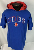 Vintage Chicago Cubs Hoodie T Shirt Logo 7 USA Large MLB Baseball 90s - £27.45 GBP