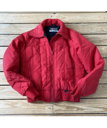 far west Seattle Men’s full zip Vintage Puffer Coat jacket Size S Red HG - £35.29 GBP