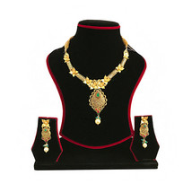 18K Massiv Gelbgold Antik Halskette Ohrringe Vintage Schmuck Set 37.370 Grams - £3,495.85 GBP