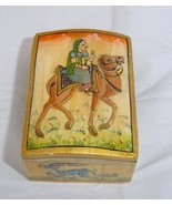 Antique looking decorative Hand painting Pills Box Wooden hand crafted b... - $1,195.95 MXN