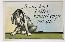 1922 Comic PC of a Crying Dog - A Nice Long Letter Would Cheer Me Up! Series 781 - £7.13 GBP